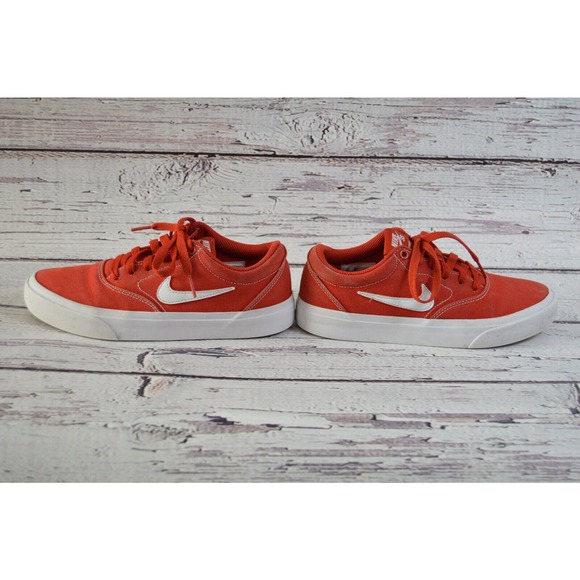 Nike SB Canvas Skateboarding Shoes Big Kids Size 4.5 Red Pre-Owned - Picture 6 of 10